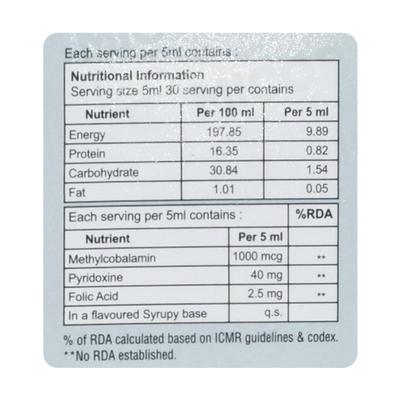 MICOB SUGAR FREE Syrup 150ml - Anaemia-VMA