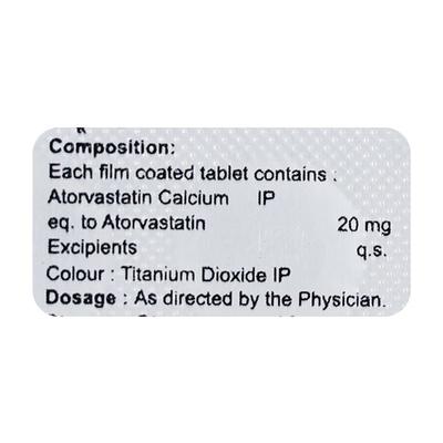 ATORTRUE 20mg Tablet 10's - High Cholesterol-Dys