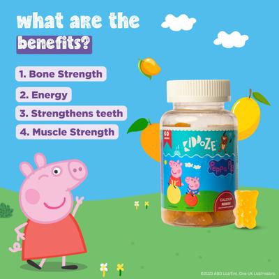 Kiddoze Calcium Gummies - Mango Flavour 60's - Multi-Vitamins