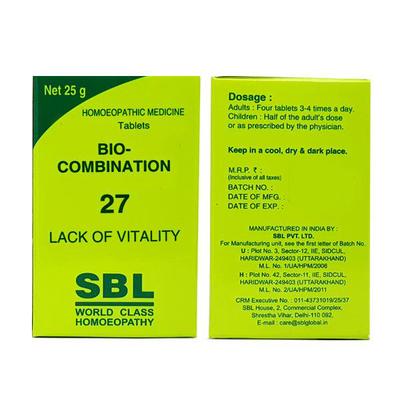 SBL Bio-Combination 27 Tablet 450 gm - Bio-Combination