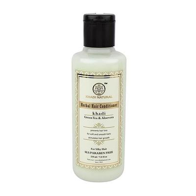 Khadi Natural Herbal Hair Conditioner (SLS & Paraben Free) - Green Tea Aloevera 210 ml - Conditioners