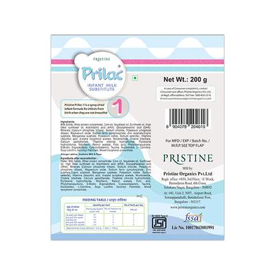 Pristine Prilac Stage 1 (Upto 6 months) Powder - 200 gm (Refill pack) - Baby And Infant Supplements