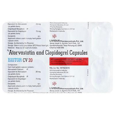 BIOTOR CV 20 Capsule 10's - Blood Clot-Ant