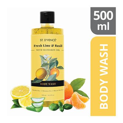 St. D'Vence Body Wash - Lime & Basil with Mandarine 500 ml - Shower Gels & Body Wash