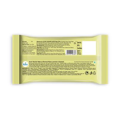 Kara Refresh Micellar Make Up Removal Wipes - Lavender & Seaweed 25's - Tissues & Wipes