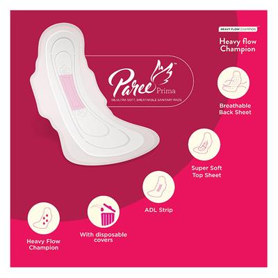 Paree Prima Ultrasoft Heavy Flow Sanitary Pads (XXL) 20's - Sanitary Napkins