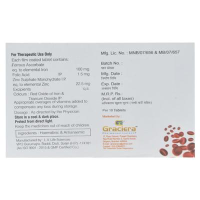 Gracifer Tablet 10'S - Iron Supplement/Anaemia-Vma