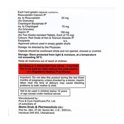 Rosycap Gold 20/150mg Capsule 10'S - High Cholesterol-Dys