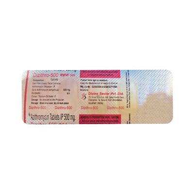 DIZITHRO 500 Tablet 5's - Bacterial Infections-Mac
