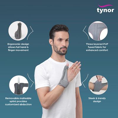 Tynor Thumb Spica Splint (One Size Fits All) (F 06) - Supports And Braces