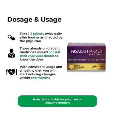 Kerala Ayurveda Nisakathakadi Kwath Tablet 100's - Diabetes Care (Ayush)