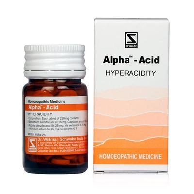 Dr. Willmar Schwabe Alpha - Acid Acidity Tablet 20 gm - Speciality Medicine