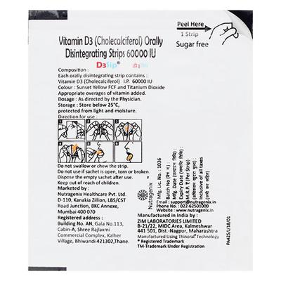D3SIP SUGAR FREE Disintegrating Strip 1's - Supplements-Vam