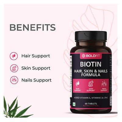 Boldfit Biotin Hair, Skin and Nails Formula Tablet 60's - Hair & Skin