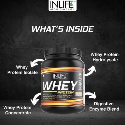 Inlife Whey Protein Powder - Cafe Mocha 400 gm - Whey Proteins
