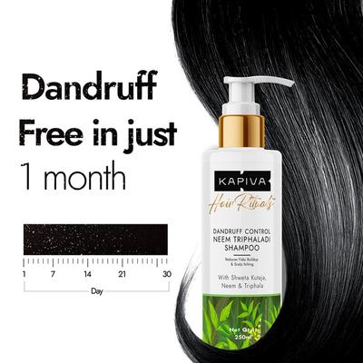 Kapiva Hair Rituals Dandruff Control Shampoo - Neem & Triphala 250 ml - Shampoos