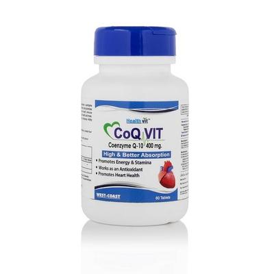 Healthvit High Absorption Coq Vit Coenzyme Q-10 - 400 Mg 60'S - Herbal Dietary Supplement