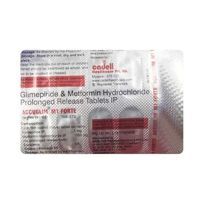 ACCUGLIM M1 FORTE Tablet 10's - Diabetes-Ant