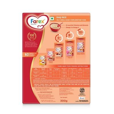 Farex Ragi Rice Powder 300 gm - Baby And Infant Supplements