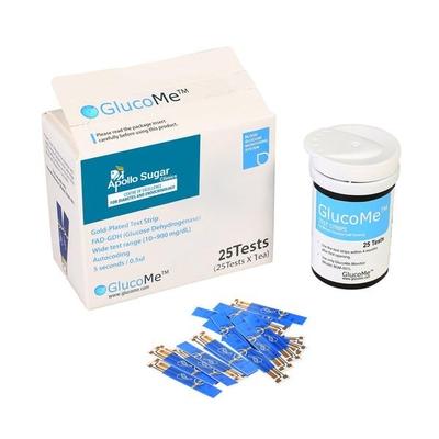 Apollo Sugar Glucome Glucometer + Glucome Strips 25's + 1 Video Doctor Consultation - Blood Glucose Monitors/Strips