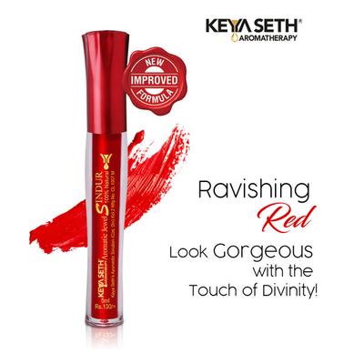 Keya Seth Aromatherapy Aromatic 100% Natural Liquid Sindoor (Red) 5 ml - Sindoor