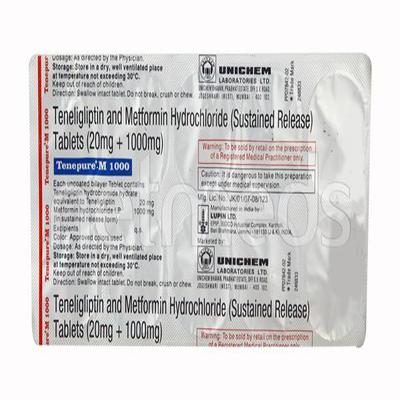 TENEPURE M 1000 Tablet 10's - Diabetes-Ant