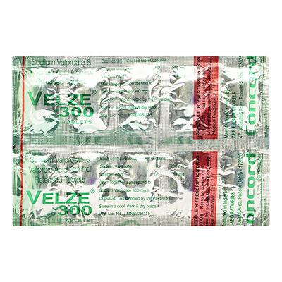 VELZE 300mg Tablet 10's - Epilepsy/Convulsion-Ant