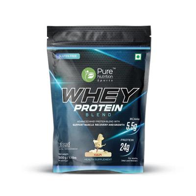 Pure Nutrition Whey Blend Protein Powder - Kulfi Flavour 500 gm - Whey Proteins