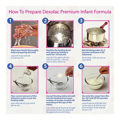 Dexolac Premium Stage 1 (Upto 6 Months) Powder 500 gm (Tin) - Baby And Infant Supplements