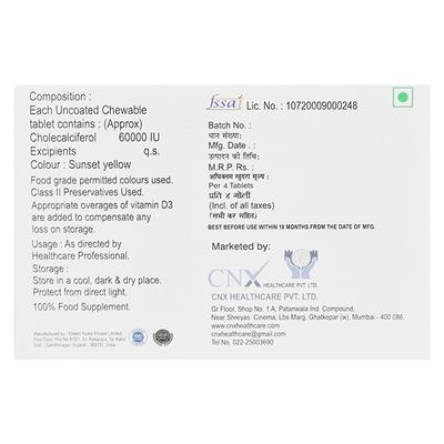 BECOCNX 60K ORANGE FLAVOUR Chewable Tablet 4's - Supplements-Vit