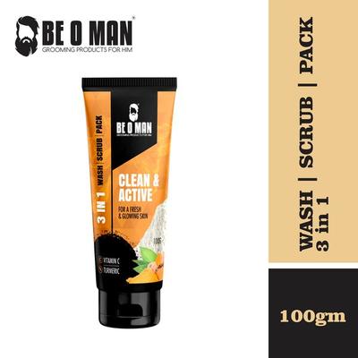 Beoman Clean and Active 3 In 1 Face Wash 100 gm - Face Washes