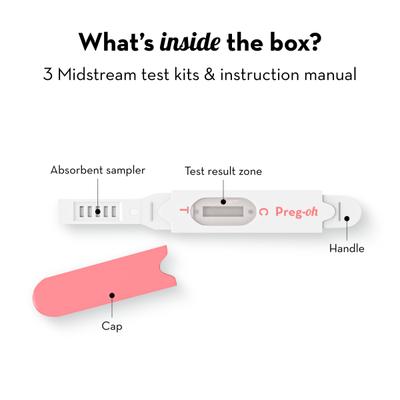 Plush Preg Oh Midstream Pregnancy Test Kit 3's - Intimate Care