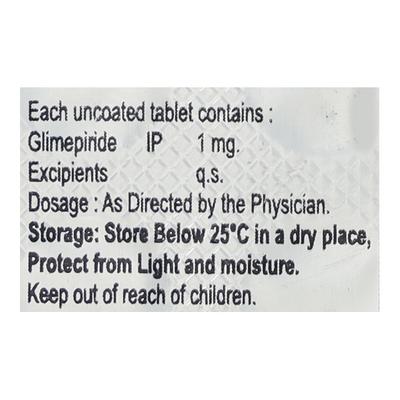 GPWIN 1mg Tablet 10's - Diabetes-Ant