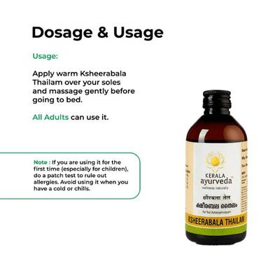 Kerala ayurveda Ksheerabala Thailam 200 ml - Speciality Medicines