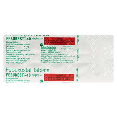 Febubest 40mg Tablet 10'S - Gout
