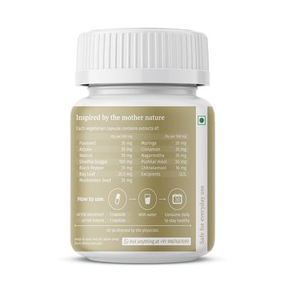 AADAR Natural Omega-3 500 mg Capsule (Pack of 2 x 60's) - Omega Fish Oil Fatty Acids