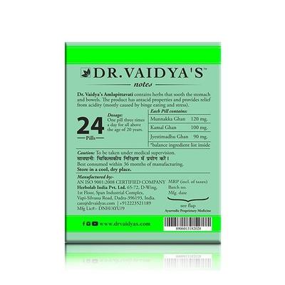 Dr.Vaidya's Amlapittavati Pills 24's - Digestive Care
