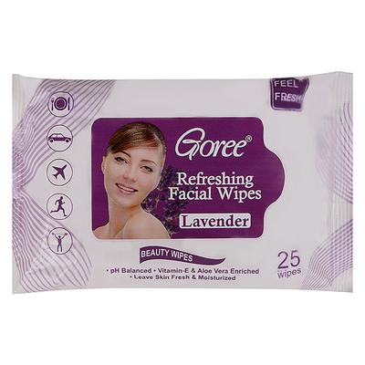 Goree Refreshing Facial Wipes - Lavender 25's - Facial Wipes & Tissues