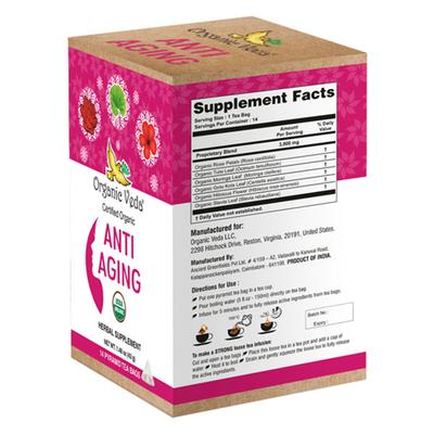 Organic Veda Anti Aging Pyramid Tea Bags 14's - Teas