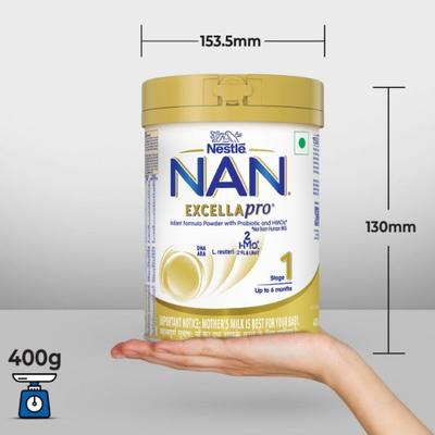 Nestle Nan Excellapro 1 (Upto 6 Months) Powder - Tin 400 gm - Baby And Infant Supplements