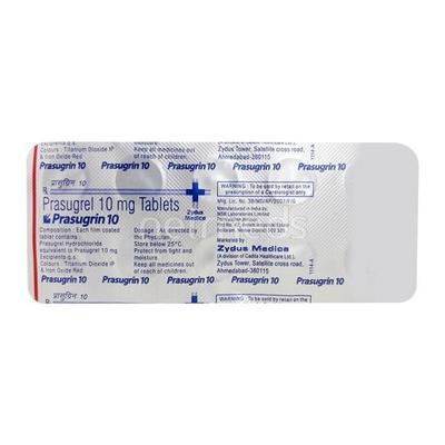 Prasugrin 10mg Tablet 10'S - Blood Clot-Ant