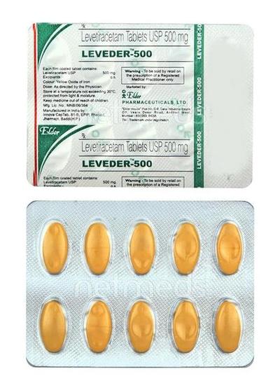 Leveder 500mg Tablet 10'S - Epilepsy/Convulsion-Ant