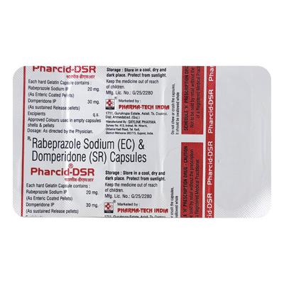 PHARCID DSR Capsule 10's - Ulcer/Reflux/Flatulence-Aaa
