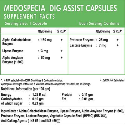Medo Specia Dig Assist Veg Capsule 60's - General Health