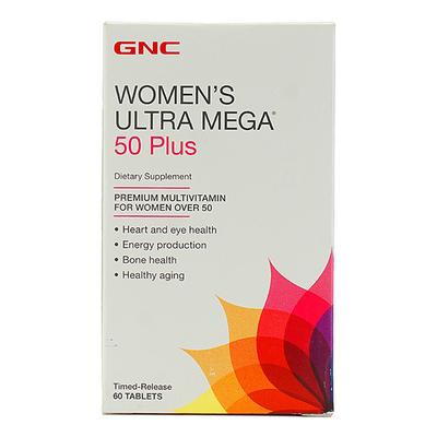 GNC Women's Ultra Mega 50 Plus Timed Release Tablet 60's - Sexual Care