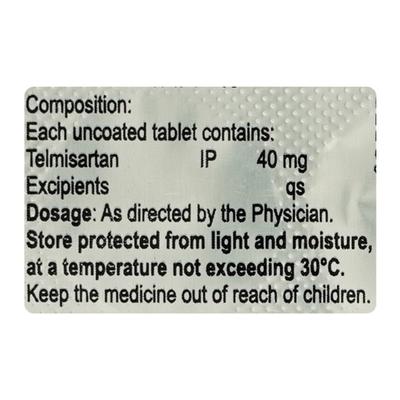 TELSHAKE 40 Tablet 10's - Hypertension-Ang