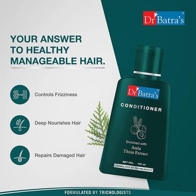 Dr Batra's Conditioner 100 ml + Hair Fall Control Shampoo 500 ml + Hair Vitalizing Serum 125 ml - Hair Treatment