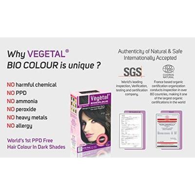 Vegetal Bio Colour Natural Hair Color - Soft Black 150 gm - Crème