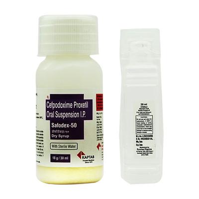 SAFODEX 50 Dry Syrup 30ml - Bacterial Infections-Cep