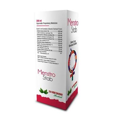 20 Microns Herbal Menstro Stab Syrup 200 ml - Speciality Medicines